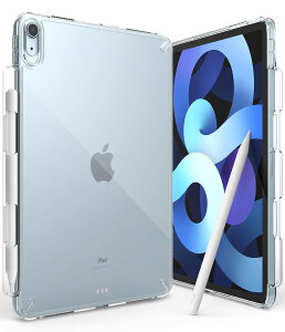 yRingkeziPad Air 6 / Air 5 / Air 4 P[X FUSION TPU+PC ΂݂ɂ ω h~ ϏՌ Qi[dΉ (10.9C`/11C`) ^ubgP[X (Xgbvz[) - Clear