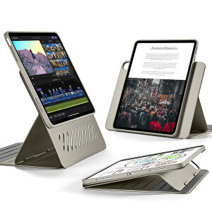 ESR iPad Air 13�C���` �P�[�X M2 2024��p ��O���\�ȃ}�O�l�b�g�J�o�[�t����]���P�[�X �c����/�������X�^���h 9�i�K�̊p�x���߉\ Pencil Pro/USB-C���S�Ή� Shift�V���[�Y �`�^��