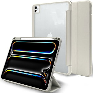 MS factory iPad Pro 11�C���` M4 2024 �p �P�[�X �w�ʓ��� �y�����[ �ϏՌ� �y�� �J�o�[ Pro 11 ��5���� �X�^���h �I�[�g�X���[�v Apple Pencil Pro �Ή� ���C�g �O���[ IPDP11m4-NO-DET-LGY