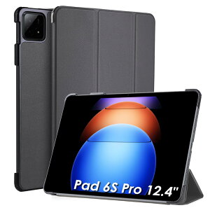 WD&CD Xiaomi Pad 6S Pro 12.4 �Ή� �^�u���b�g�P�[�X �^�u���b�g�J�o�[ ���^ �ϏՌ� �I�[�g�X���[�v�@�\ �������U�[ �O�܂�X�}�[�g�J�o�[ �X�^���h�@�\ �}�O�l�b�g�� Xiaomi Pad 6S Pro �ی�J�o�[(