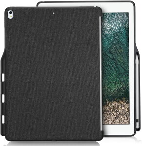 ProCase iPad Pro 12.9 �w�ʃP�[�X�C�o�b�N�J�o�[ �y���V���z���_�[�t�� �X�}�[�g�L�[�{�[�h�Ƒg�ݍ��킹�Ďg�p�\�C �K�p�@��F iPad Pro 12.9 ��1���� 2015 / ��2���� 2017 - �u���b�N