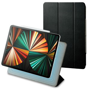 GR iPad Pro 12.9 6/5 (2022/2021N) }OlbgP[X I[gX[v/EFCN R Cz ^ O܂X^h Apple Pencil[yAOECX[dΉ ubN TBWA2