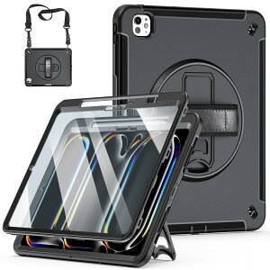 Miesherk iPad Pro 13C` P[X 2024 7 Ή Owی ϏՌ 360°X^h Jbg y[ Pencil Pro/USB-C Ή nhV_[Xgbv d rWlX  q iPad Pro 2024