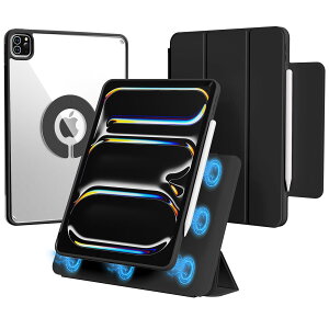 Aoub iPad Pro 11 C` P[X 5 2024 p }Olbg Cz Jo[ cuuX^h Pencil Pro/USB-CSΉ Pencil 2CX[dΉ I[gX[v/EFCNΉ ubN