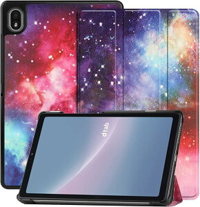 Jinmdz For NTT Docomo dtab Compact d-52C ケース dtab D-52C カバー 【Jinmdz】軽量 薄型 耐衝撃 傷防止 PU レザー スマートカバー ハード 背面 三つ折り スタンド オートスリープ ウェイクアップ 機能 dtab d-5