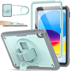 SEYMAC stock iPad 10 10.9C`pP[X ϏՌ GtbNnhXgbv 360°]X^h y[ V_[Xgbv tBtOʃt[ SʕیJo[ (Cgu[)