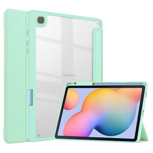 Galaxy Tab S6 Lite 10.4C` P[X wʓ NA S Pen [ [dΉ I[gX[v 3܂X^h Android ^ubg MNV[ Tab S6 Lite Jo[  ϏՌ y (Tab S6 Lite, ~g)