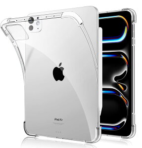 iPad Pro 13C` P[X NA TPU ϏՌ lp \tg VRP[X ɔ y iPad Pro 13C` 2024 Jo[ Ή 7 ^ubgP[X یJo[ Sʕی C菝h~ wh~ 
