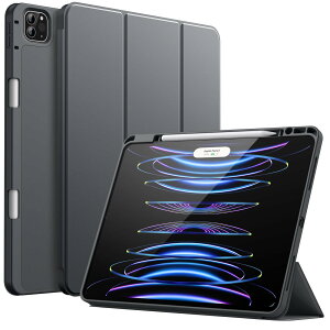 JEDirect iPad Pro 12.9�C���` �P�[�X ��6/5����A2022/2021���f�� Pencil�z���_�[�t�� ��2����Pencil�[�d�Ή� �\�t�gTPU�o�b�N �X�����ی�J�o�[ �I�[�g�E�F�C�N�A�b�v/�X���[�v�@�\�t�� (�X�y�[�X�O���C