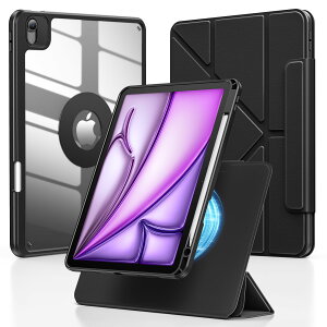 NIMASO iPad Air 13C` P[X(2024)(M2) 6 Ή iPad Pro 12.9 P[X(2022/2021/2020)p O܂ Y X^h O\}OlbgJo[ cu/u pxX^h yz_[t