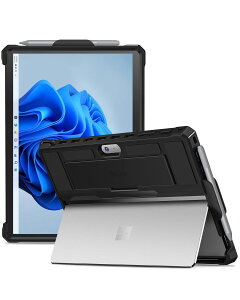 ProCase Surface Go 3/2/1�p�P�[�X (2021 2020 2018) �ϏՌ� TPU�J�o�[ �y�����[ �L�[�{�[�h�Ɠ��ډ\ ���t�� �u���b�N
