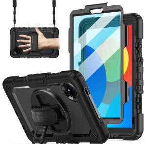 Aokil For Redmi Pad SE 8.7 4G �P�[�X 2024�N���� For Redmi Pad SE 8.7�C���` �J�o�[ PET�X�N���[���v���e�N�^�[������ 360°��]�X�^���h ���|�� �V���R�� �n�[�h �O�w�ی� �����h�� �h�o �S�ʕی� �ϏՌ�