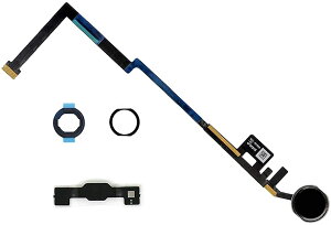 �z�[���{�^�� �����p iPad 6 ��6���� 9.7�C���` 2018 (A1893 A1954) iPad 5 ��5���� 2017 (A1822 A1823) �t���b�N�X�P�[�u���R�l�N�^�[ (�u���b�N)