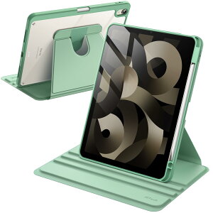 JEDirect ]P[X iPad Air 11C` M2 (2024)AiPad Air 5/4p (2022/2020A5/4A10.9C`) Pencilz_[t 360°]ی X^hJo[ NAobN EFCN/X[v (O[)