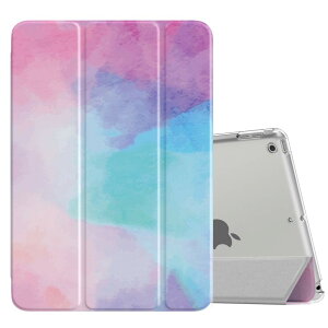 iPad 9 P[X 2021 MoKo iPad 10.2 P[X 9/8/7(2021/2020/2019)  I[gX[v@\ ^ X^h O܂ PUU[ n}CNt@Co[ h~ X}[gP[X WaterColor
