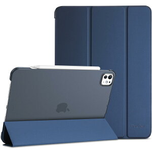 ProCase iPad Pro 11C` P[X M4 (2024N 5) p (A2836 A2837 A3006) X ϏՌ O܂ X^h X}[gJo[ - lCr[