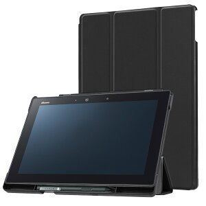 �yCOKOVI�zArrows Tab F-02K �P�[�X Docomo FUJITSU Tab F-02K ��p�J�o�[ �y���z���_�[�t�� �X�^���h�@�\�t�� �O�܂� ���J�� �S�ʕی� (�u���b�N)