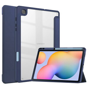 Galaxy Tab S6 Lite 10.4C` P[X wʓ NA S Pen [ [dΉ I[gX[v 3܂X^h Android ^ubg MNV[ Tab S6 Lite Jo[  ϏՌ y (Tab S6 Lite, Zu[