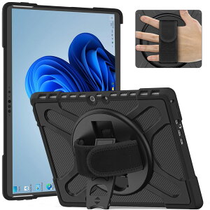 Surface Go 3 �P�[�X 2021/Surface Go 2�P�[�X 2020/Surface Go �P�[�X 2018,ZenRich Surface Go ��O�� �L�[�{�[�h�Ή� �V�^�ی�J�o�[ �X�^���h�t�� �S�ʕی� �ϏՌ� �����h�~ �d���p (Surface Go 1/2/3���Ή�)-black