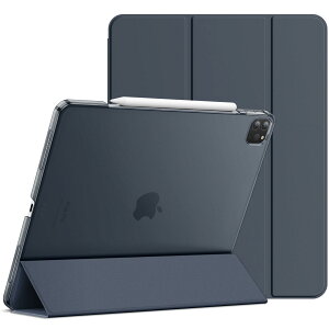 JEDirect iPadPro12.9�C���` �P�[�X (2020/2018���f��) �O�܃X�^���h �I�[�g�E�F�C�N�A�b�v/�X���[�v�@�\iPad Pro 12.9 3/4�p (����)