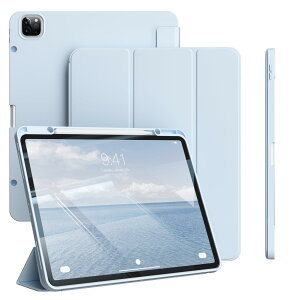 zoyu iPad Air 13 C` P[X iPad Pro 12.9 C` P[X (6/5/4 2022/2021/2020)Ή yV[\ Pencil 2 CX[dΉ O܂X^h I[gX[v@\ TPU\tgJo[ y