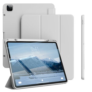 zoyu iPad Air 13 C` P[X iPad Pro 12.9 C` P[X (6/5/4 2022/2021/2020)Ή yV[\ Pencil 2 CX[dΉ O܂X^h I[gX[v@\ TPU\tgJo[ y