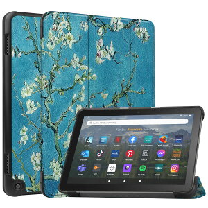 Gosento For New Fire HD 8 �P�[�X (2024�N����)�X�^���h�@�\�t�� �J���O�ܔ��^�X�^���h�P�[�X PU���U�[ Fire HD 8/Fire HD 8 Plus 2024 ��12���� 8�C���` �J�o�[ (XH)
