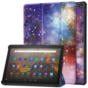 For Fire HD 10 / HD 10 Plus (13A2023N̂) P[X ylarfbulroczy ^ PU U[ X}[g Jo[ ϏՌ h~ n[h w P[X O܂ X^h I[gX[v EFCNAb