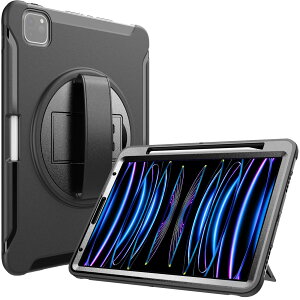 ProCase iPad Pro 11 یP[X 2021 2020 2018, [Apple Pencil 2̎[Ə[dɑΉ] ϏՌop[ X^h obNJo[ Kp@FiPad Pro 11 3 2021/ 2 2020/ 1 2018 - ubN