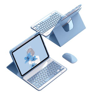 マウス付き iPad 10 キーボードケース 360度回転式 iPad 第10世代 2022モデル 10.9 インチ ケース マグネット式 分離式 透明カバー 取り外し可能な Bluetoothキーボード 縦置き 分離式 ペンシルホルダ