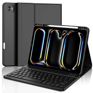 【2024年新型】iPad Pro用 11インチ M4 キーボード ケース Bluetooth キーボードカバー 脱着式 iPad Pro 11 キーボード付き ケース 耐衝撃 iPad Pro 11インチ 2024専用 カバー オートスリープ機能付き Pencil
