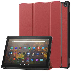 For Fire HD 10 / HD 10 Plus (13A2023N̂) P[X ylarfbulroczy ^ PU U[ X}[g Jo[ ϏՌ h~ n[h w P[X O܂ X^h I[gX[v EFCNAb