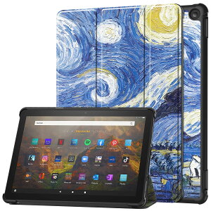 Gosento For Fire HD 10 2023 �P�[�X New Fire HD 10 / 10 Plus ��13���� �X�^���h�@�\�t�� �J���O�ܔ��^�X�^���h�P�[�X PU���U�[ Fire HD10 2023 �J�o�[ (XK�j
