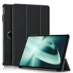 OnePlus pad/OPPO Pad2 �p�� �P�[�X �V�^ �J�o�[ NEW���f�� �X�^���h�@�\�t�� �ی�P�[�X �O�� ���^ ����PU ���U�[ �S�ʕی�^ OPPO Pad 2023 zOPPO Pad 11.6 2023 ��p �Ή� (�u���b�N)