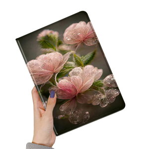 花柄 2020年 iPad 10 ケース 手帳型 可愛い ペン収納可能 iPad 第10世代 2022 カバー 女性向け 個性 柄付き オートスリープ機能,Color A