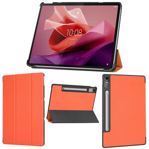 wisers Lenovo Tab P12 ��p �^�u���b�g�P�[�X (�I�����W) 12.7�C���` �Ή� (�ی�t�B���� �t��/�X�����^�C�v) �^�u���b�g�J�o�[ 2023 �V�^
