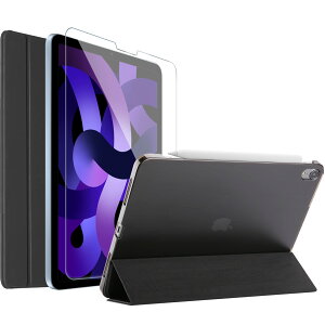 ProCase iPad Air5 P[X 2022 Air4 P[X 2020 tBt y X^h O܂ tHIیP[X obNJo[ Apple Pencil 2Ή ubN
