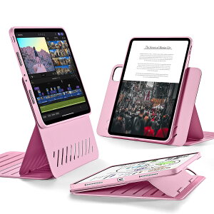 ESR iPad Pro 11�C���` �P�[�X (2022/2021/2020/2018�A��4/3/2/1����) ��p ��O���\�ȃ}�O�l�b�g�J�o�[�t����]���P�[�X �c����/�������X�^���h 9�i�K�̊p�x���߉\ ���ȕی� Shift�V���[�Y �s���N
