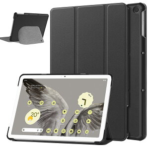 Google Pixel Tablet 用 ケース カバー 保護ケース タブレットケース【NOUKAJU】 Pixel Tablet 10.95インチ タブレット収納ケース 軽量 薄型 耐衝撃 傷つけ防止 スタンド機能 角度調整 (ブラック)