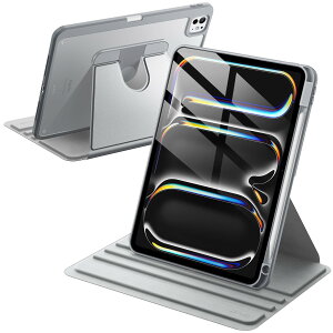 JEDirect ]P[X iPad Pro 11C` M4 2024 (5) p Pencilz_[t 360°]ی X^hJo[ NAobN I[gEFCN/X[v (Vo[)