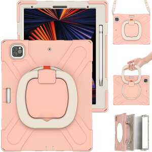 For iPad Air 13 2024 P[X,Pro 12.9C`P[X6/5/4/3 Jo[ ϏՌ  360x]X^h nht F 킢 ACpbh P[X yV[ t | ΂ߊ| 