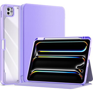 ProCase iPad Pro 11C` P[X M4 (2024N 5) p (A2836 A2837 A3006) y[ NAobN tHIJo[ ϏՌ X}[gP[X I[gX[vΉ - p[v