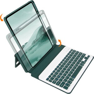 磁気吸着 ケース iPad mini6 キーボードケース 縦置き クリア 透明 背面カバー 取り外し可能 iPad Mini 第 6 世代 可愛い カラー キーボード付き マグネット 分離式 カバー Apple Pencil 収納 全面保護