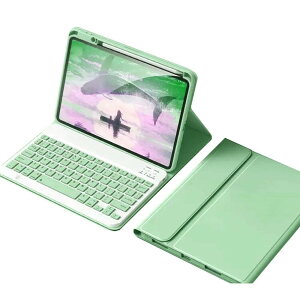 iPad mini6 iPad mini A17 Pro キーボードケース 可愛い 配色 カラーキーボード マグネット 分離式 2024 iPad Mini 7 キーボード カバー 学生 レディース 女性 ビジネス Apple Pencil充電対応,ミントグリーン