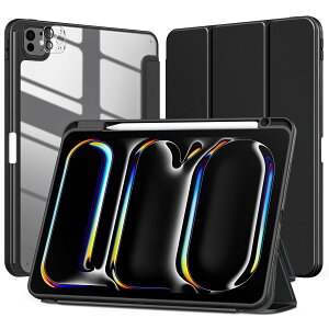 NIMASO iPad Pro 13C` P[X(2024)(M4) 5 Ή O܂ X^h 蒠^ pxύX\X^h yz_[t ϏՌ h~ h~ JtBt ubN