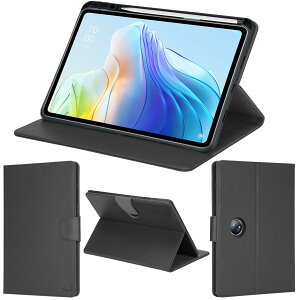 wisers OPPO Pad 2 ��p�^�u���b�g�P�[�X (�u���b�N) 11.6�C���` �Ή� (�ی�t�B���� �t��/�X�^���h�^�C�v) �^�u���b�g�J�o�[ 2023 2024 �N �V�^