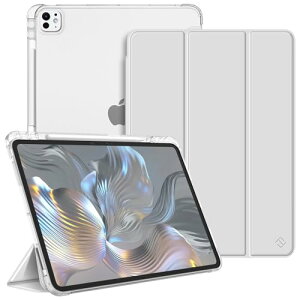 Fintie iPad Pro 13�C���`(M4) �P�[�X 2024 �������\�t�gTPU�o�b�N�J�o�[ Apple Pencil ���[�\ Apple Pencil Pro���C�����X�[�d�Ή� �O�܃X�^���h �X���[�v�@�\ �y�� ���^ �����h�~ PU�������U�[ �ی�J