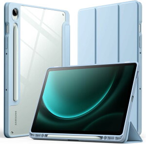 Galaxy Tab S9 FE Plus/Tab S9 Plus �P�[�X ���� �N���A �o�b�N�J�o�[ S Pen ���[ �O�܃X�^���h �I�[�g�X���[�v�@�\ ������� �蒠�^�y�� ���^ Tab S9 FE Plus/S9 �v���X 12.4�C���` �p �ی�P�[�X �ϏՌ� �S
