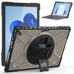 Surface Pro 7/ Pro 6/ Pro 5/Pro 4 �P�[�X �ϏՌ� 360°��]�X�^���h�@�\ �}�C�N���\�t�g Surface Pro7/Pro6/Pro5/Pro4 �J�o�[ ������� �T�[�t�F�X �v�� 7 �ی�P�[�X ���߉\ ��v �n���h�X�g���b�v �h�o ��