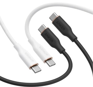 Anker PowerLine III Flow USB-C & USB-C P[u 1.8m 2{Zbg ubN & zCg